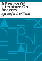 A_review_of_literature_on_beavers
